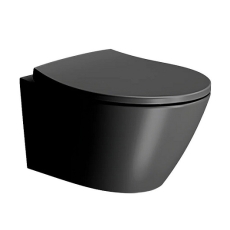 Чаша подвесного унитаза GSI Modo Rimless 9816FR526 безободковая, Swirflush, черная матовая