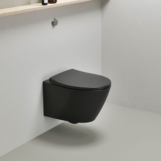 Сиденье с крышкой для унитаза GSI Modo MS98C26 черное матовое (SoftClose)