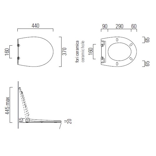 Сиденье с крышкой для унитаза GSI Modo MS98C09 белое матовое (SoftClose)