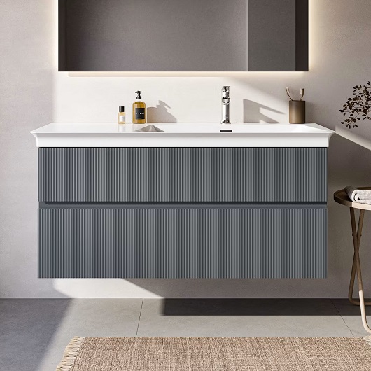 Тумба под раковину Ideal Standard Finesse E3448UQ (1200х505х550 мм, ребристый матовый пепельно-голубой)