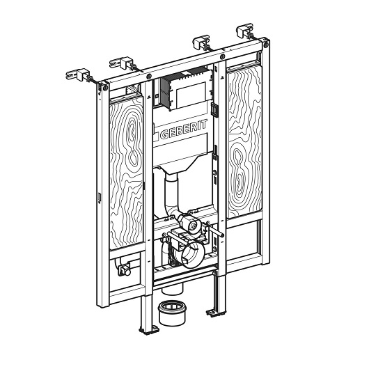 Инсталляция для подвесного унитаза Geberit Duofix UP320 111.375.00.6 (с площадками для поручней)