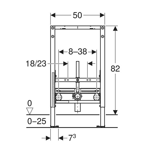 Инсталляция для подвесного биде Geberit Duofix 111.524.00.2 (высота 82 см)