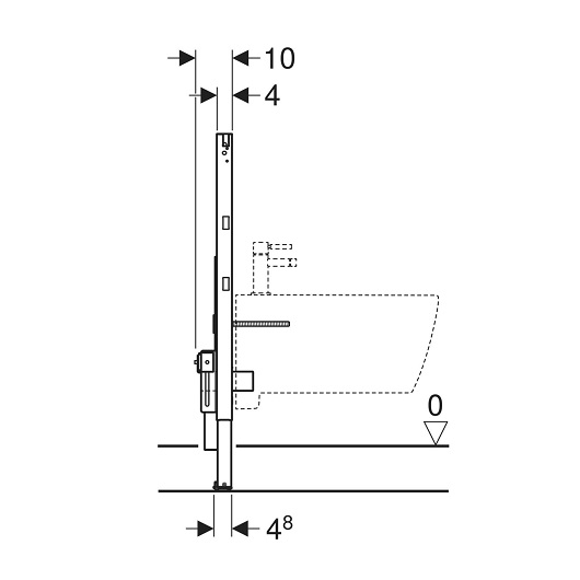 Инсталляция для подвесного биде Geberit Duofix 111.524.00.2 (высота 82 см)