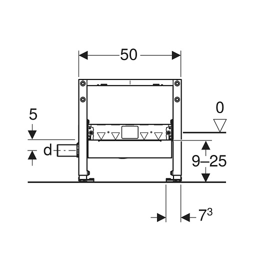 Монтажный элемент для душа Geberit Duofix 111.591.00.2 с внутристенным трапом CleanWall
