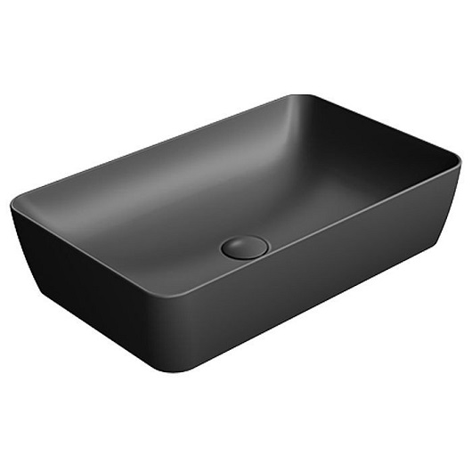 Раковина накладная GSI Nubes 903626 (600х380 мм) черная матовая