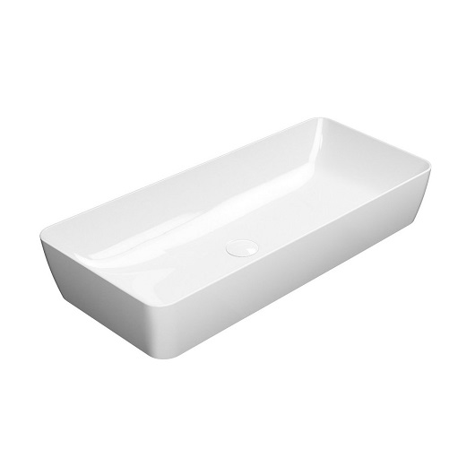 Раковина накладная GSI Nubes 904011 (800х400 мм) белая