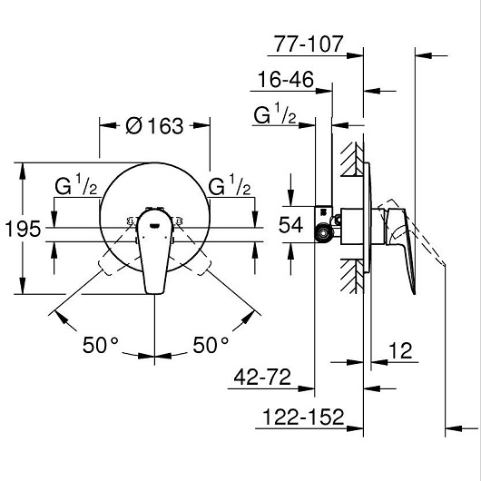 Смеситель для душа Grohe BauEdge 29078001