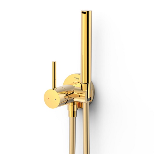 Гигиенический душ со смесителем TRES Max 134123OR (золото)