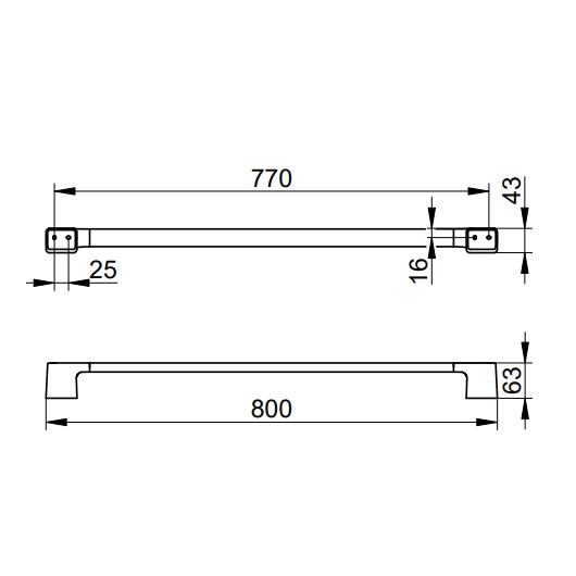 Полотенцедержатель Keuco Aveno 14601010800 (800мм, 14601 010800)
