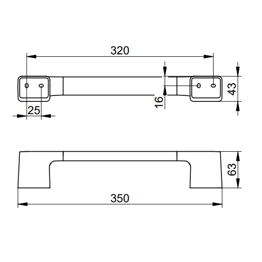 Поручень Keuco Aveno 14607370000 (черный матовый, 14607 370000)