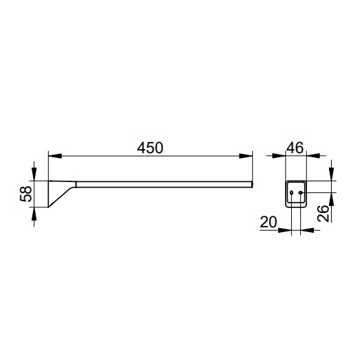 Полотенцедержатель Keuco Aveno 14620010000 (450мм, 14620 010000)