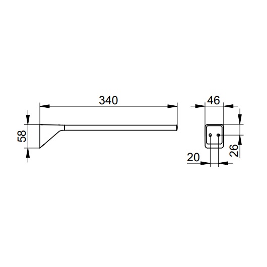Полотенцедержатель Keuco Aveno 14622370000 (черный матовый, 340мм, 14622 370000)