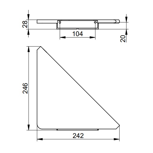 Угловая полочка для душа Keuco Aveno 14657510000 (белый матовый, 14657 510000)