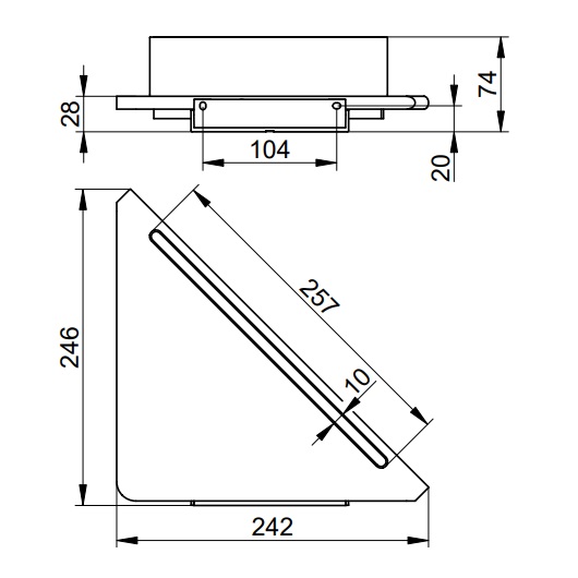 Угловая полочка для душа Keuco Aveno 14657510100 (белый матовый, 14657 510100)