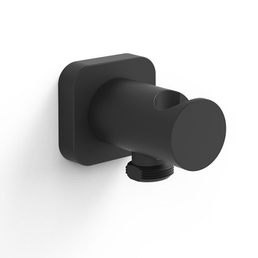 Шланговое подсоединение с держателем TRES Showers 20018201NM (черное матовое)