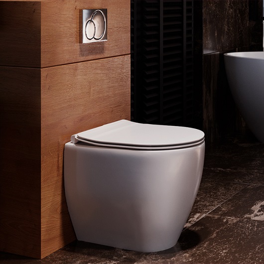 Чаша приставного унитаза Kerasan Flo NoRim 311001 безободковая, укороченная