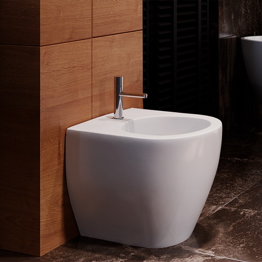 Биде напольное Kerasan Flo 312701 укороченное