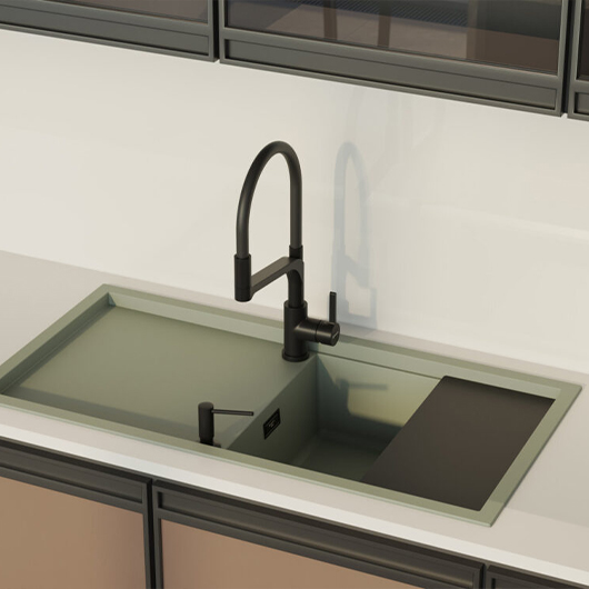 Смеситель для кухни Omoikiri SINTO 2 PLUS GM-R вороненая сталь (4994467)