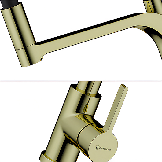 Смеситель для кухни Omoikiri SINTO 2 PLUS LG светлое золото (4994469)