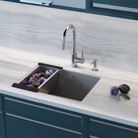 Мойка кухонная Omoikiri Kata 74-U GR 4997566 (leningrad grey, 740х420 мм)