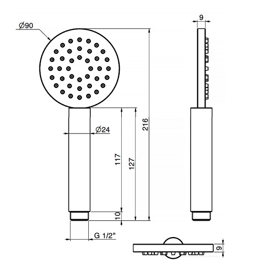 Ручной душ FIMA Carlo Frattini Wellness F1190CR (хром)
