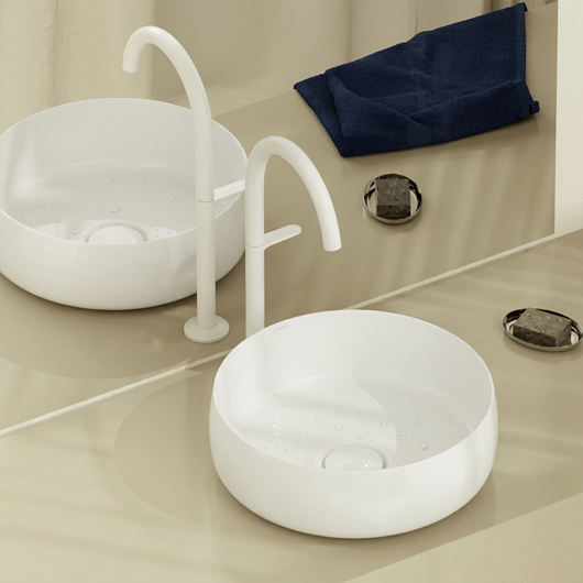 Раковина накладная Bette Liv A243-000 PW (420х420 мм)