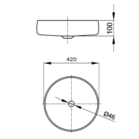 Раковина накладная Bette Liv A243-000 PW (420х420 мм)