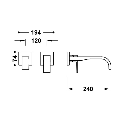 Смеситель для раковины TRES Cuadro Colors 00630022BM (белый матовый)
