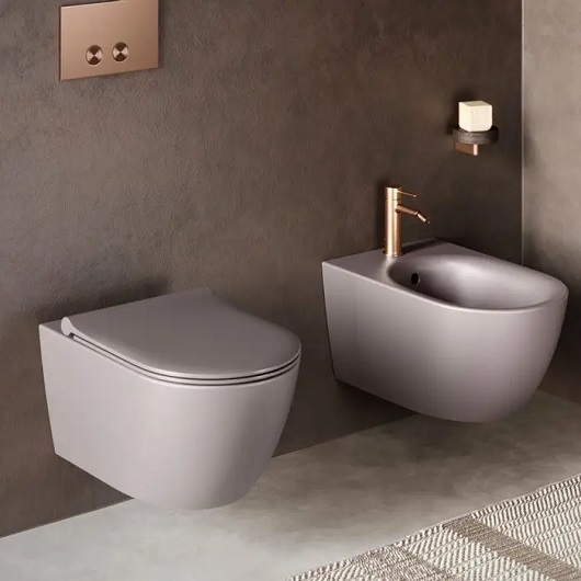 Сиденье с крышкой для унитаза Catalano Sfera/Zero 0551200032 с механизмом плавного закрывания, Tortora Satinato