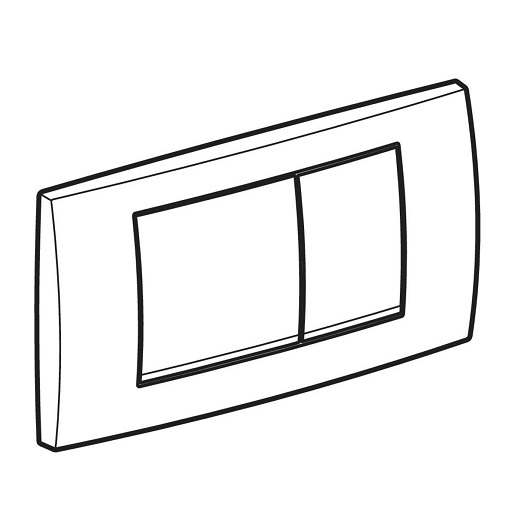 Смывная клавиша Geberit Twinline30 115.899.JQ.1 (матовый хром, с легкоочищаемым покрытием)