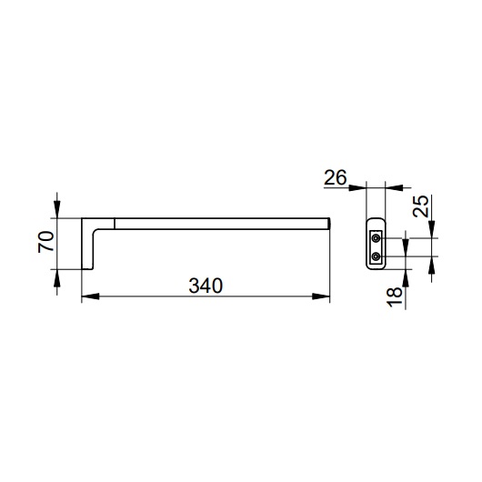 Полотенцедержатель Keuco Actis 13522010000 (340 мм, 13522 010000)