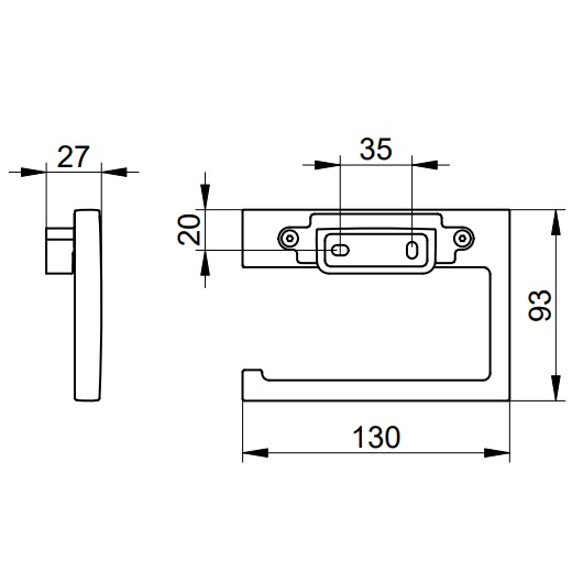 Держатель туалетной бумаги Keuco Actis 13562370000 (чёрный матовый, 13562 370000)