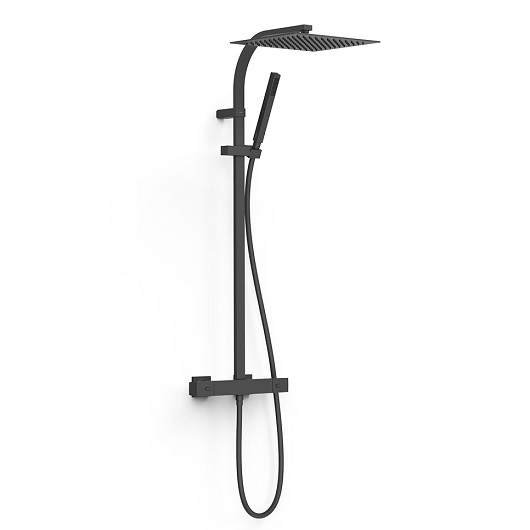 Душевая система TRES Tresmostatic 19039308NM (черный матовый)