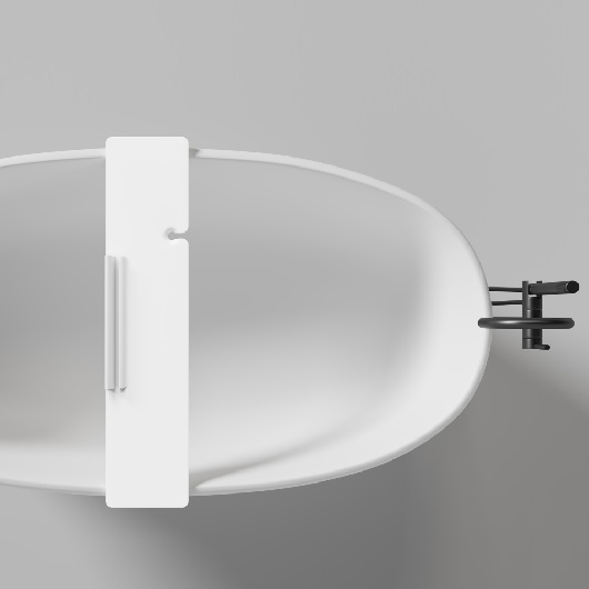 Полка для ванны Salini Gabbiano 1906201M (белый матовый, 900х200 мм)