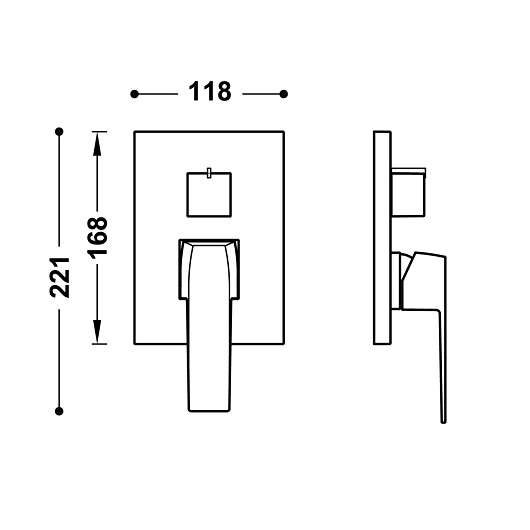 Смеситель на 3 выхода TRES Slim Exclusive 20227310 (хром)