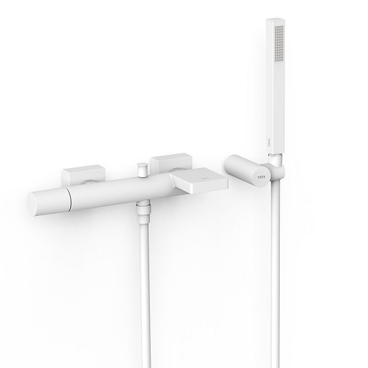 Смеситель для ванны TRES Project Colors 21117001BM (белый матовый)