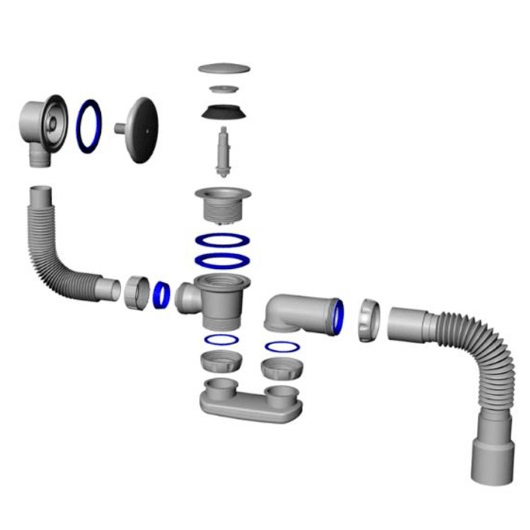 Слив-перелив Salini 23101H (хром глянцевый)