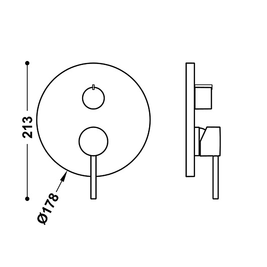 Смеситель на 3 выхода TRES Study Exclusive 26227310AC (сталь)