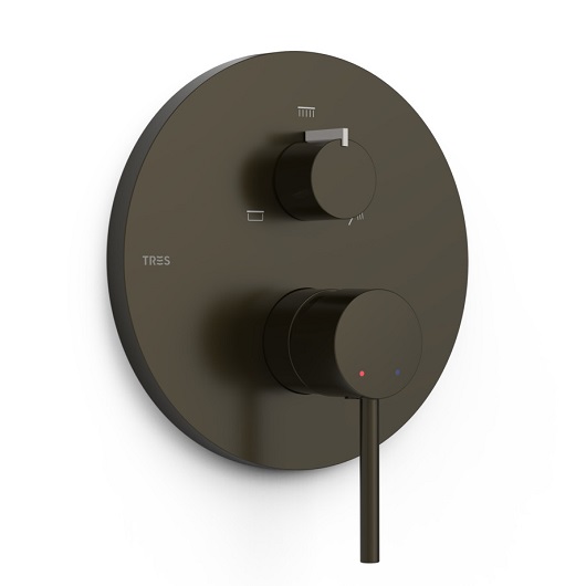 Смеситель на 3 выхода TRES Study Exclusive 26227310KMB (черная бронза)