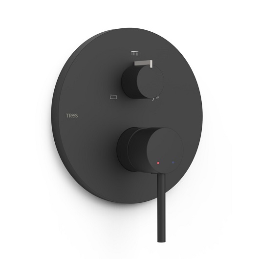 Смеситель на 3 выхода TRES Study Exclusive 26227310NM (черный матовый)