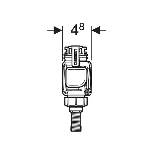 Впускной клапан Geberit тип 383 281.004.00.5 подвод воды сбоку (3/8″ и 1/2″)