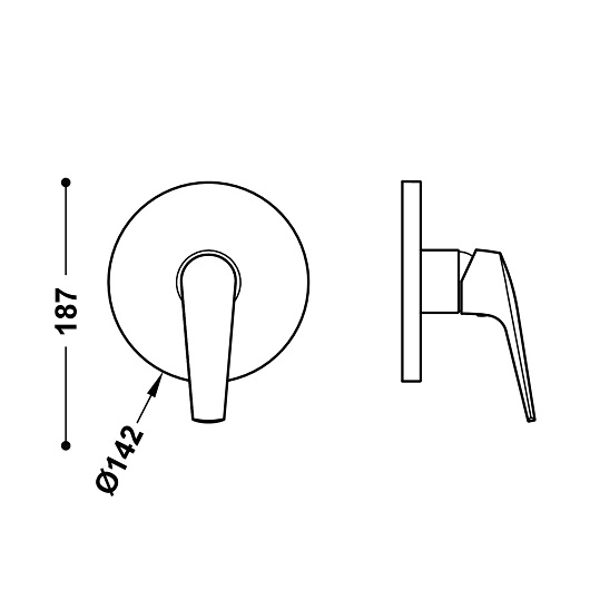 Смеситель для душа TRES Fuji 28127810 (хром)