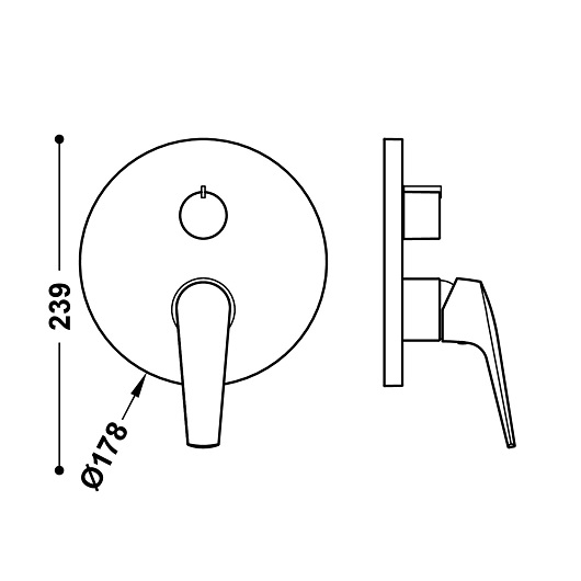 Смеситель на 2 выхода TRES Fuji 28128110 (хром)