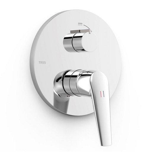 Смеситель на 2 выхода TRES Fuji 28128110 (хром)