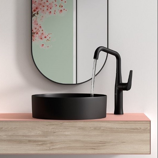 Смеситель для раковины TRES Fuji 28144701NM (черный матовый)