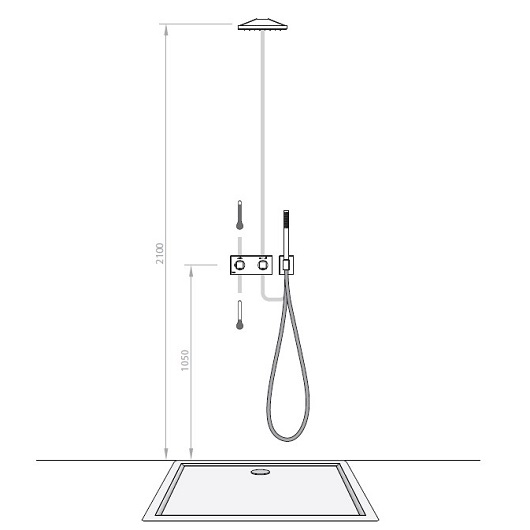 Душевая система TRES B-System 30725205 (хром)
