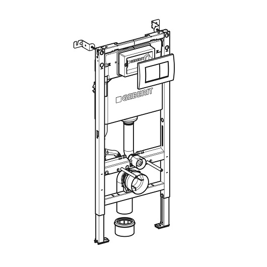 Инсталляция для подвесного унитаза Geberit Duofix 458.163.21.2 (комплект 3 в 1)