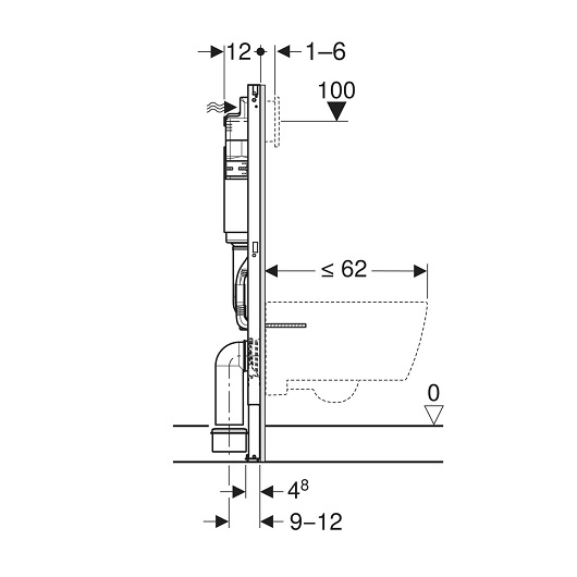 Инсталляция для подвесного унитаза Geberit Duofix 458.163.21.2 (комплект 3 в 1)