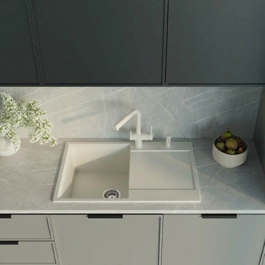 Смеситель для кухни Omoikiri Nagano WH-P белый (4974054)