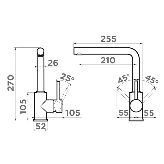 Смеситель для кухни Omoikiri Nakagawa LG светлое золото (4994480)